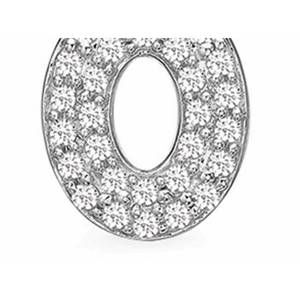 NEW STORY JEWELLERY women's sterling cz oval button in silver